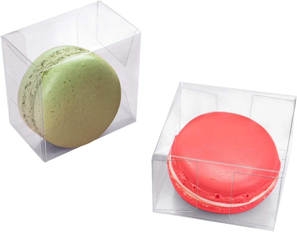 Baby Products - 100 Pack Clear Plastic Macaron Boxes