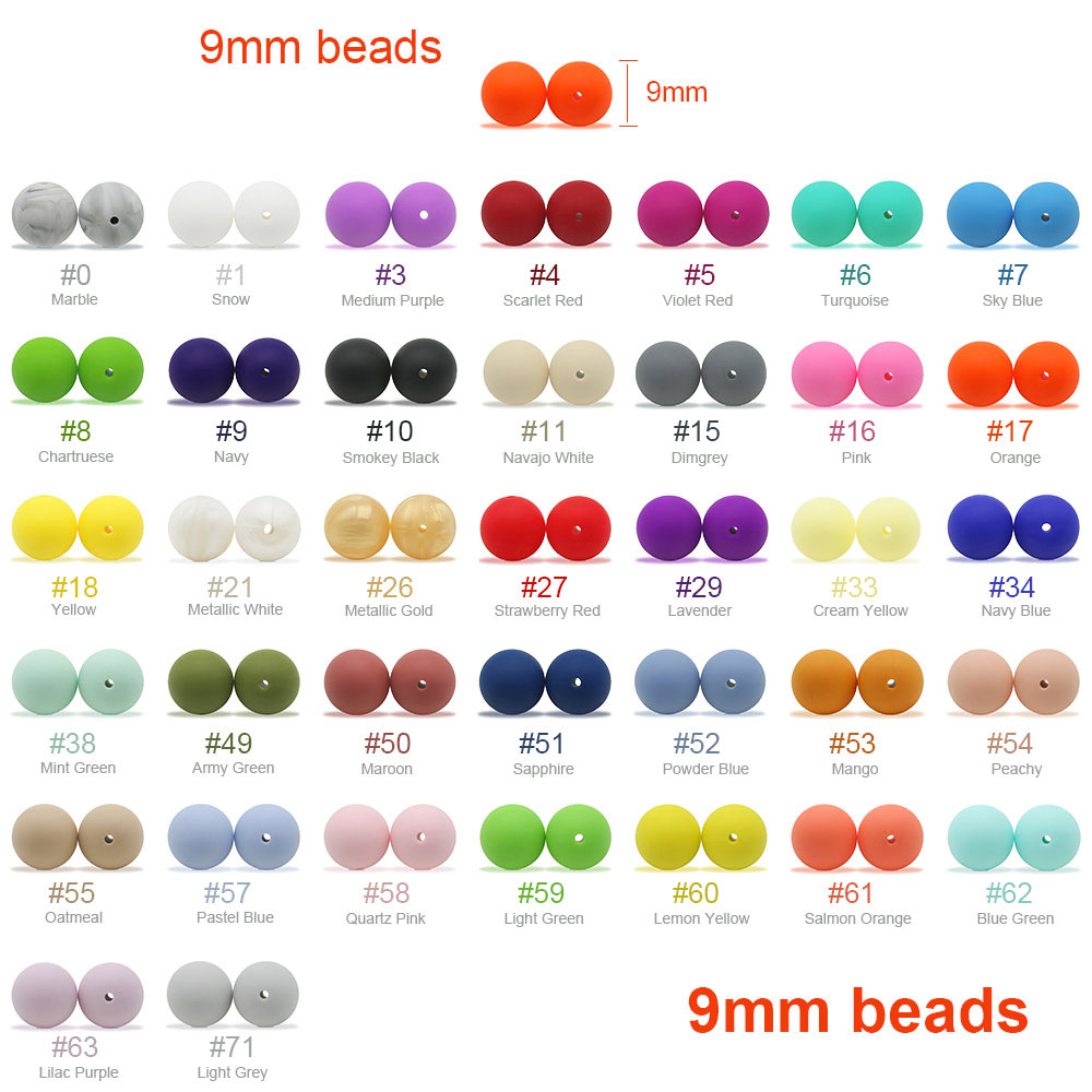 Cute-Idea 50Pcs Silicone Beads - Baby Products List avaliação e preço