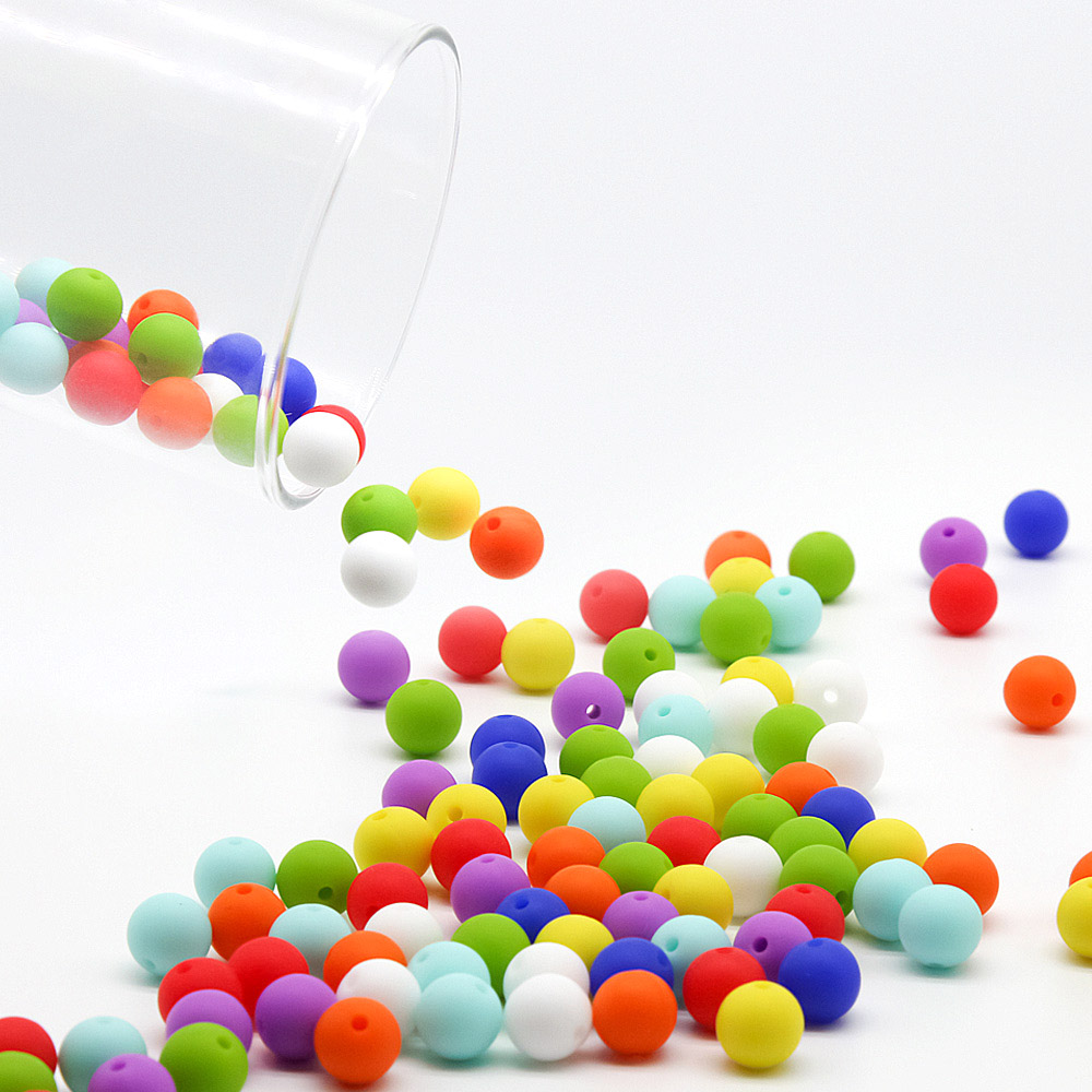 Cute-Idea 50Pcs Silicone Beads - Baby Products List avaliação e preço