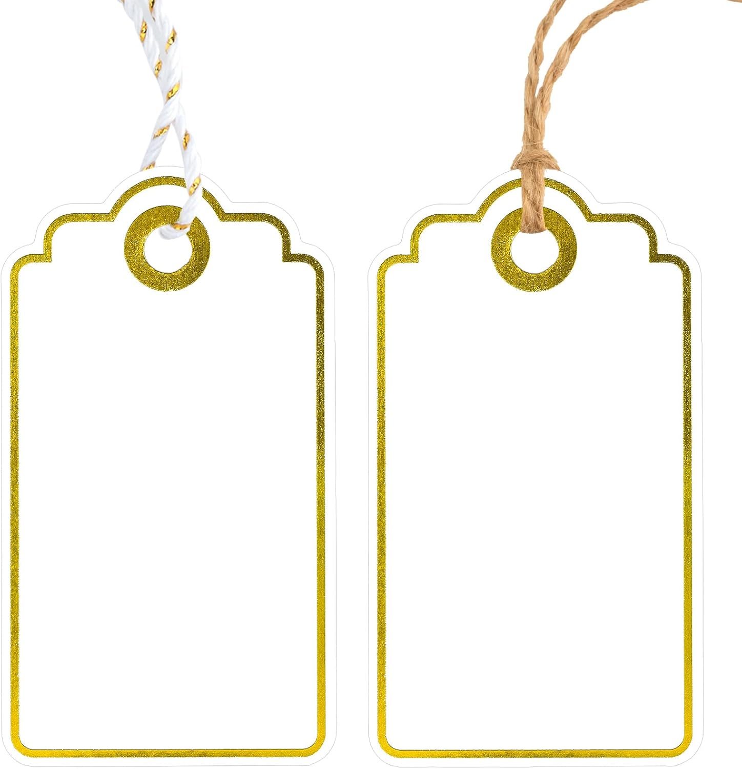 Gold Foil Gift Tags with Strin - Baby Products avaliação e preço