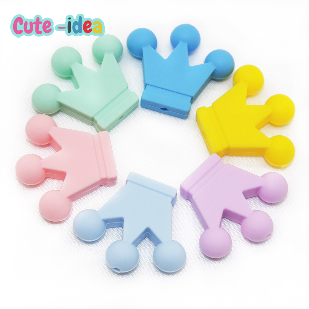 Cute-Idea 10PCs Silicone Crown - Baby Products List avaliação e preço