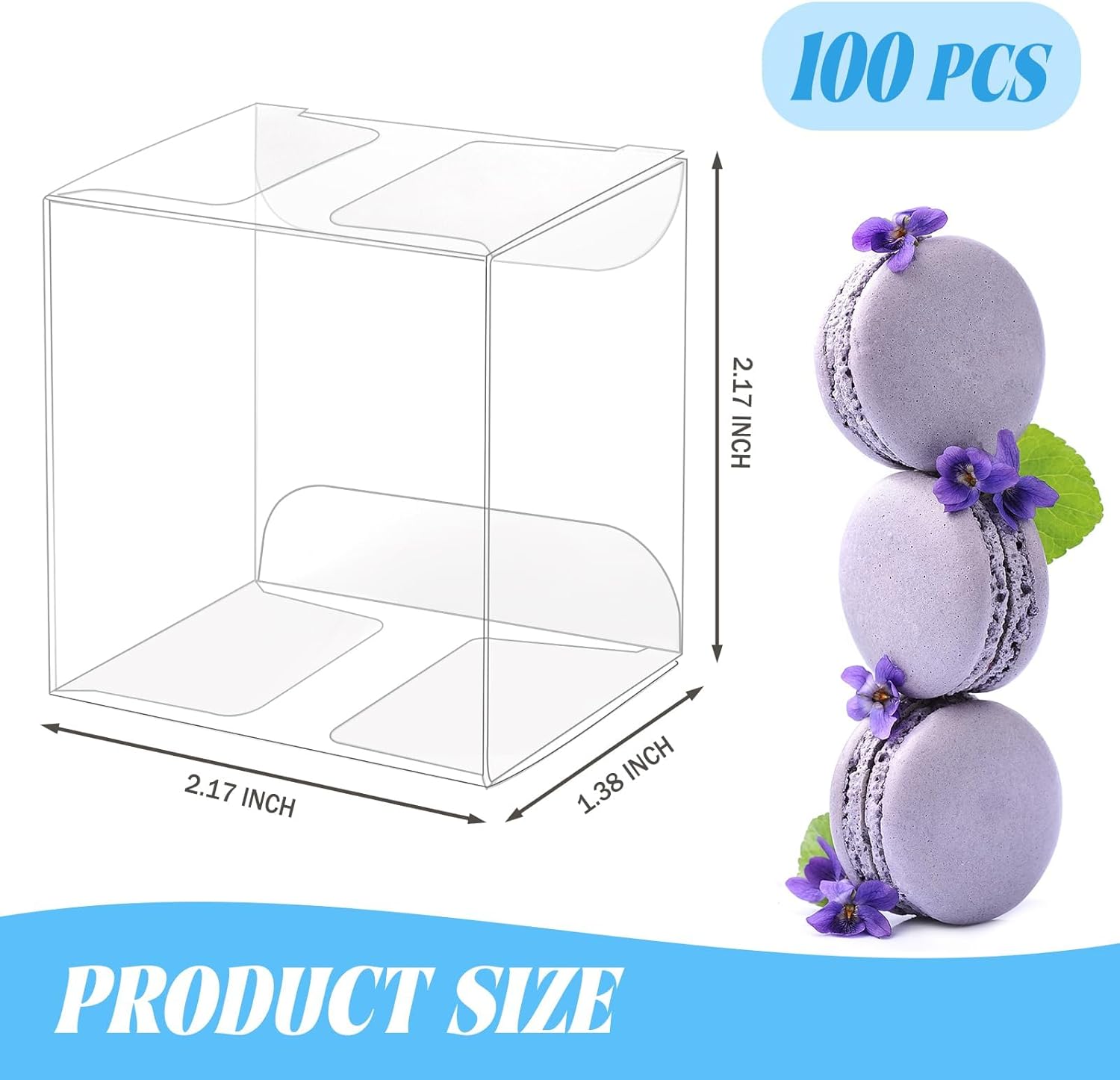 100 Pack Clear Plastic Macaron - Baby Products avaliação e preço