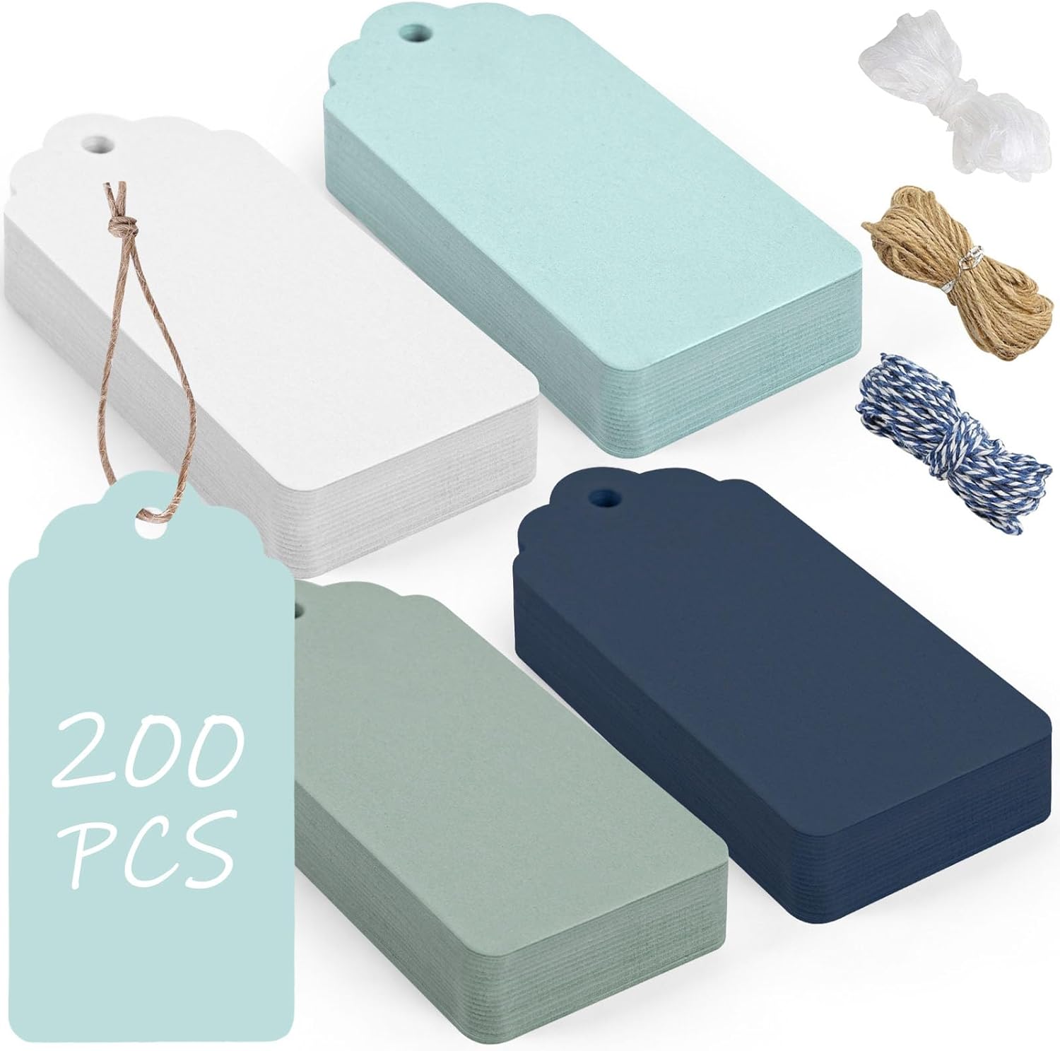 200 PCS Gift Tags with String  - Baby Products avaliação e preço