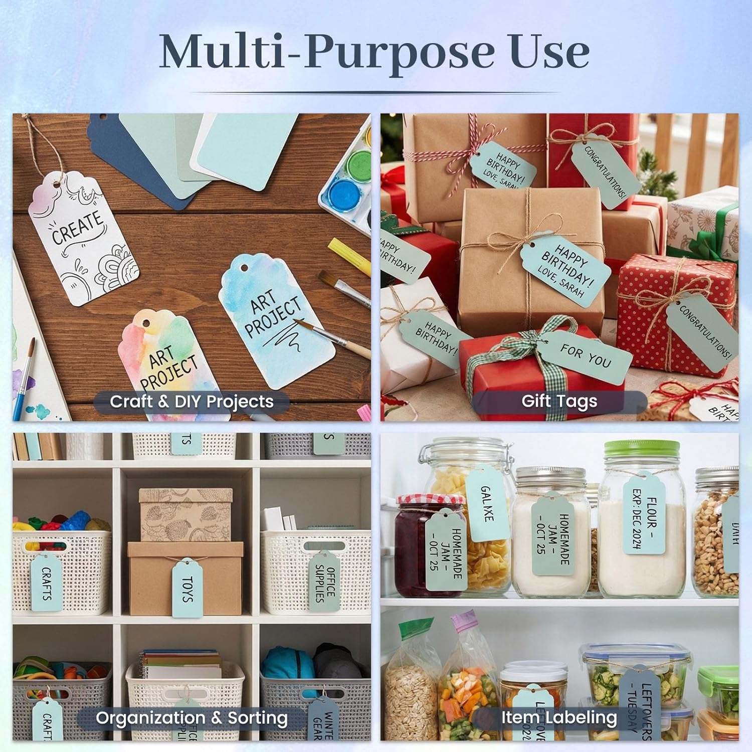 200 PCS Gift Tags with String  - Baby Products avaliação e preço