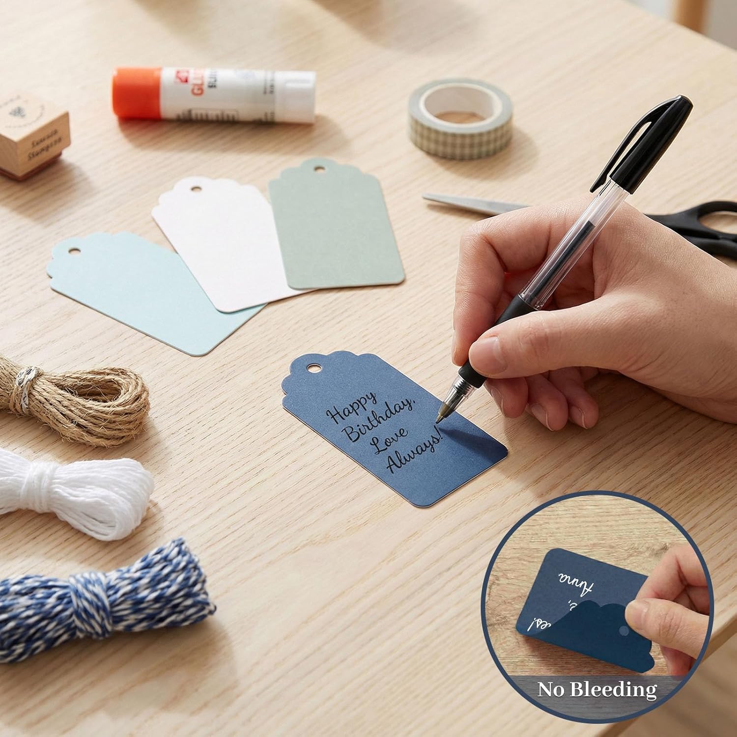 200 PCS Gift Tags with String  - Baby Products avaliação e preço