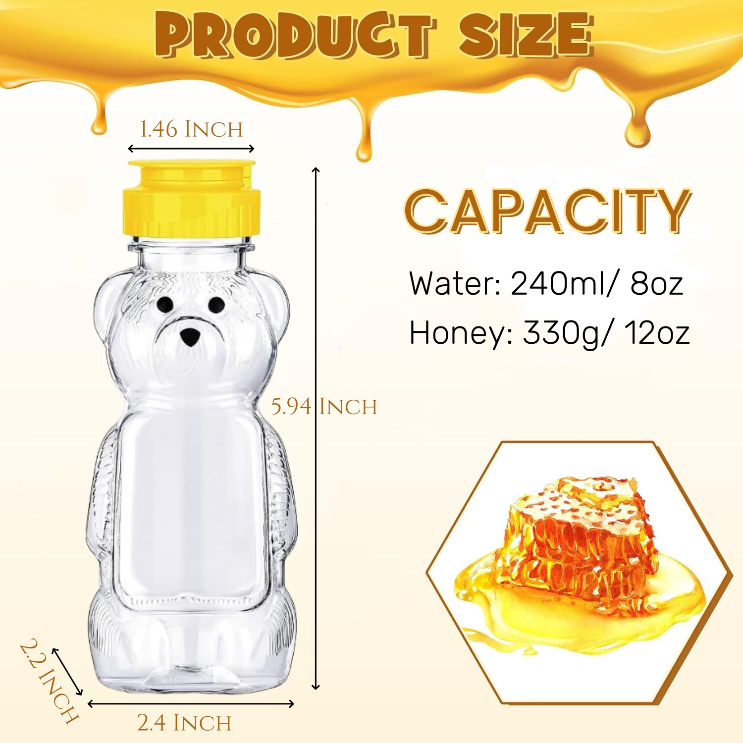 12-36pcs Plastic Bear Honey Ja - Baby Products Distributor avaliação e preço