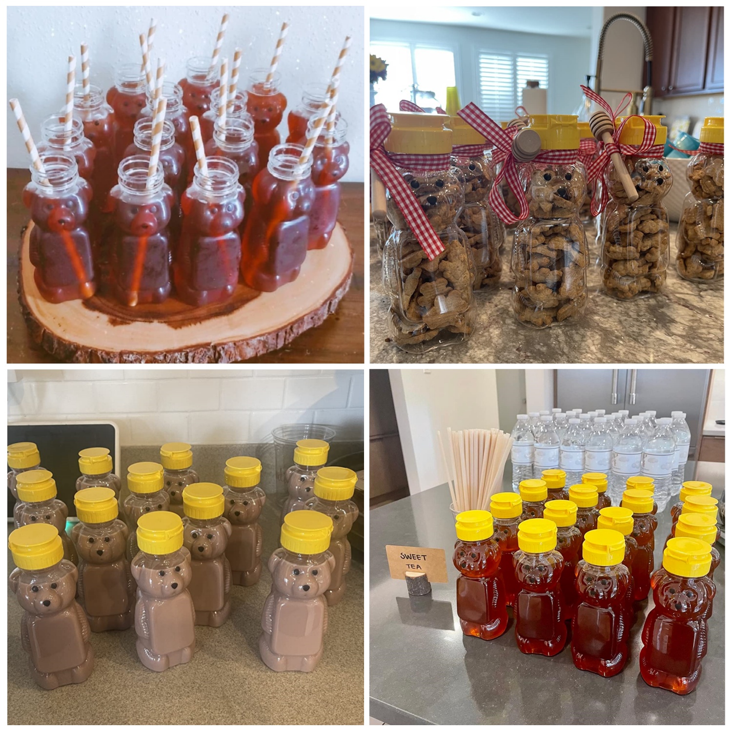 12-36pcs Plastic Bear Honey Ja - Baby Products Distributor avaliação e preço