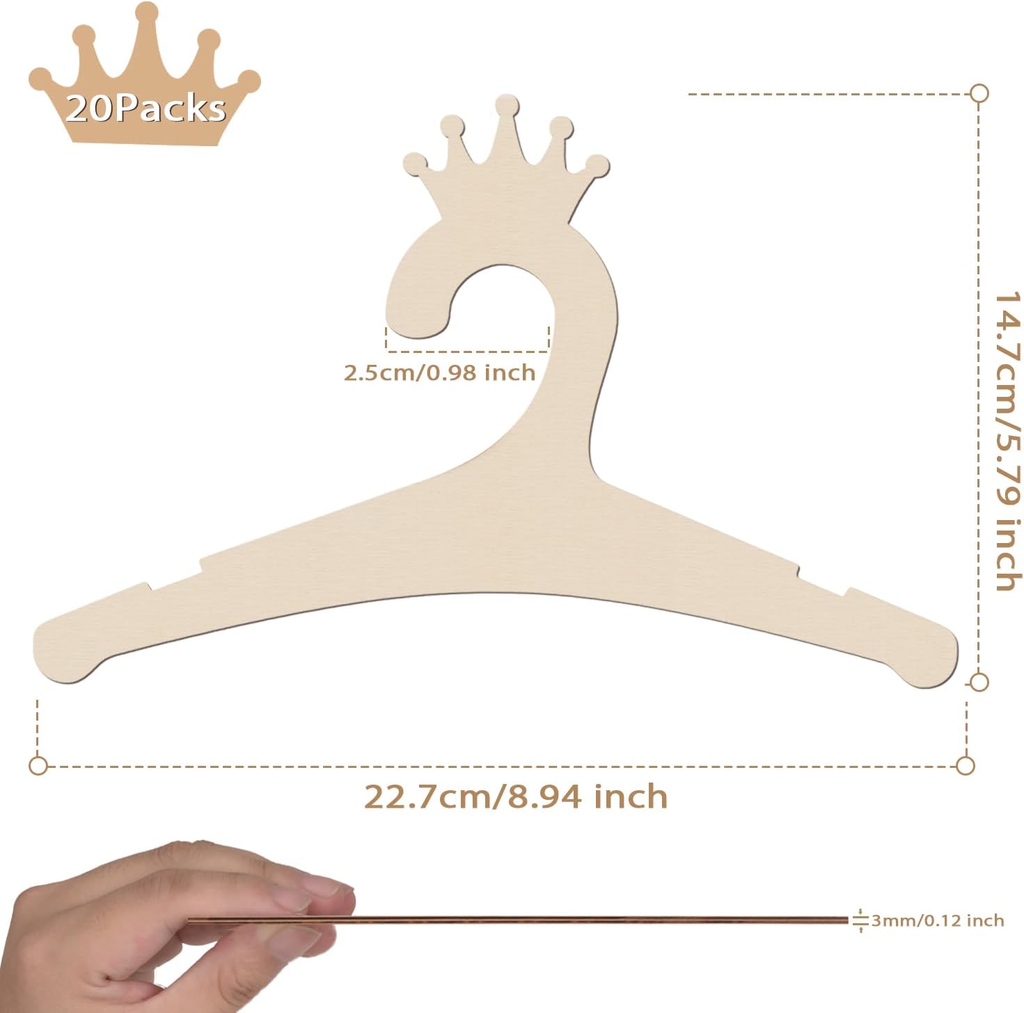 Wooden Baby Hangers 9 Inch, Cu - Baby Products avaliação e preço