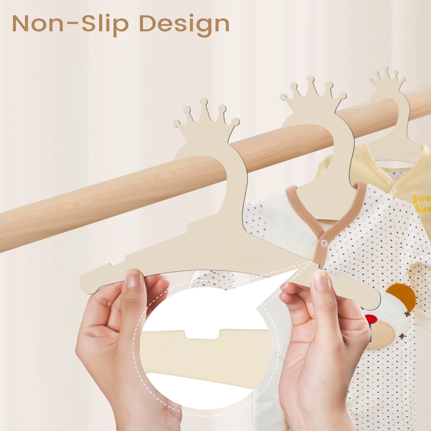 Wooden Baby Hangers 9 Inch, Cu - Baby Products avaliação e preço