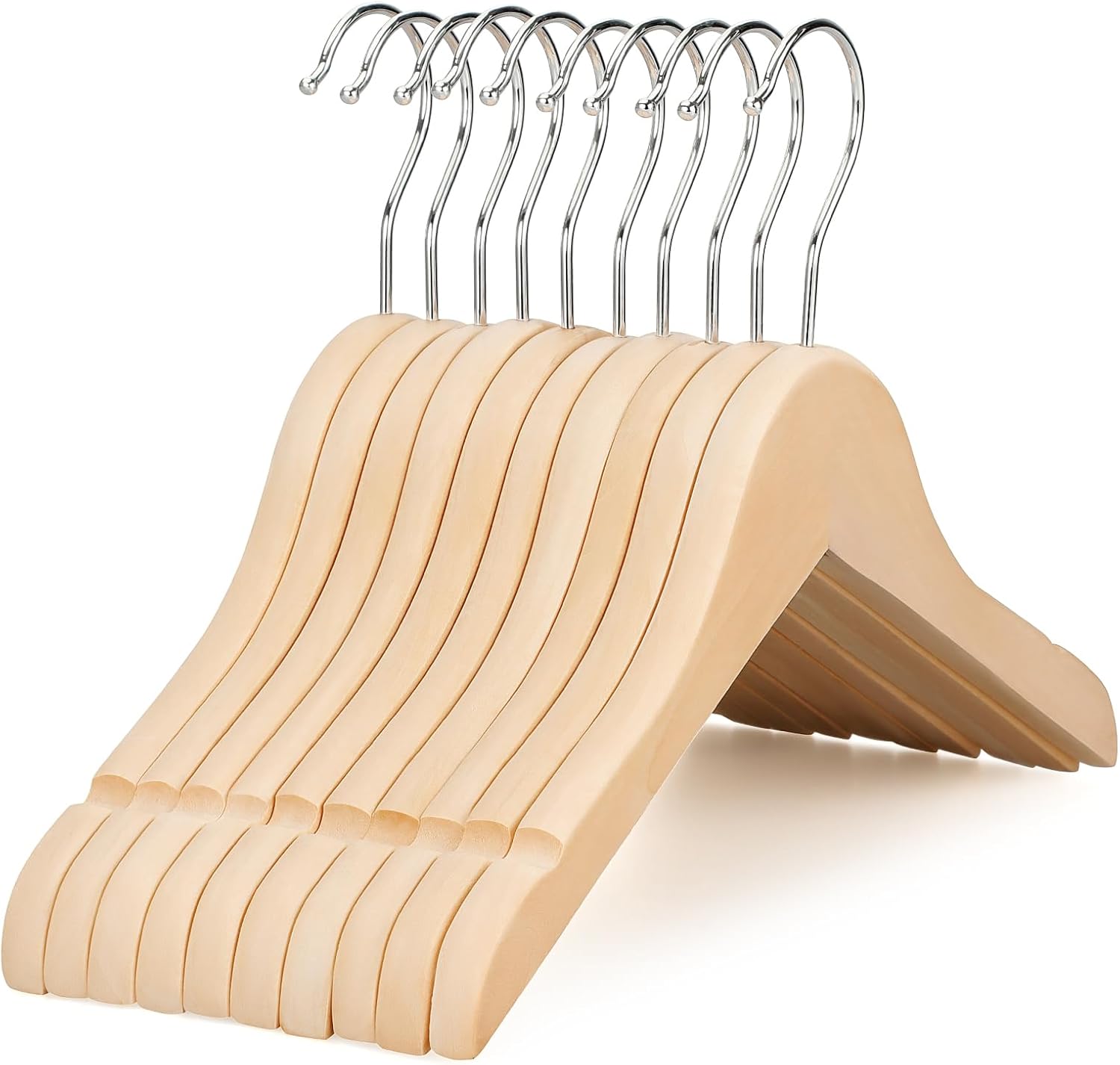 Natural Wood Kids Hangers with - Baby Products avaliação e preço