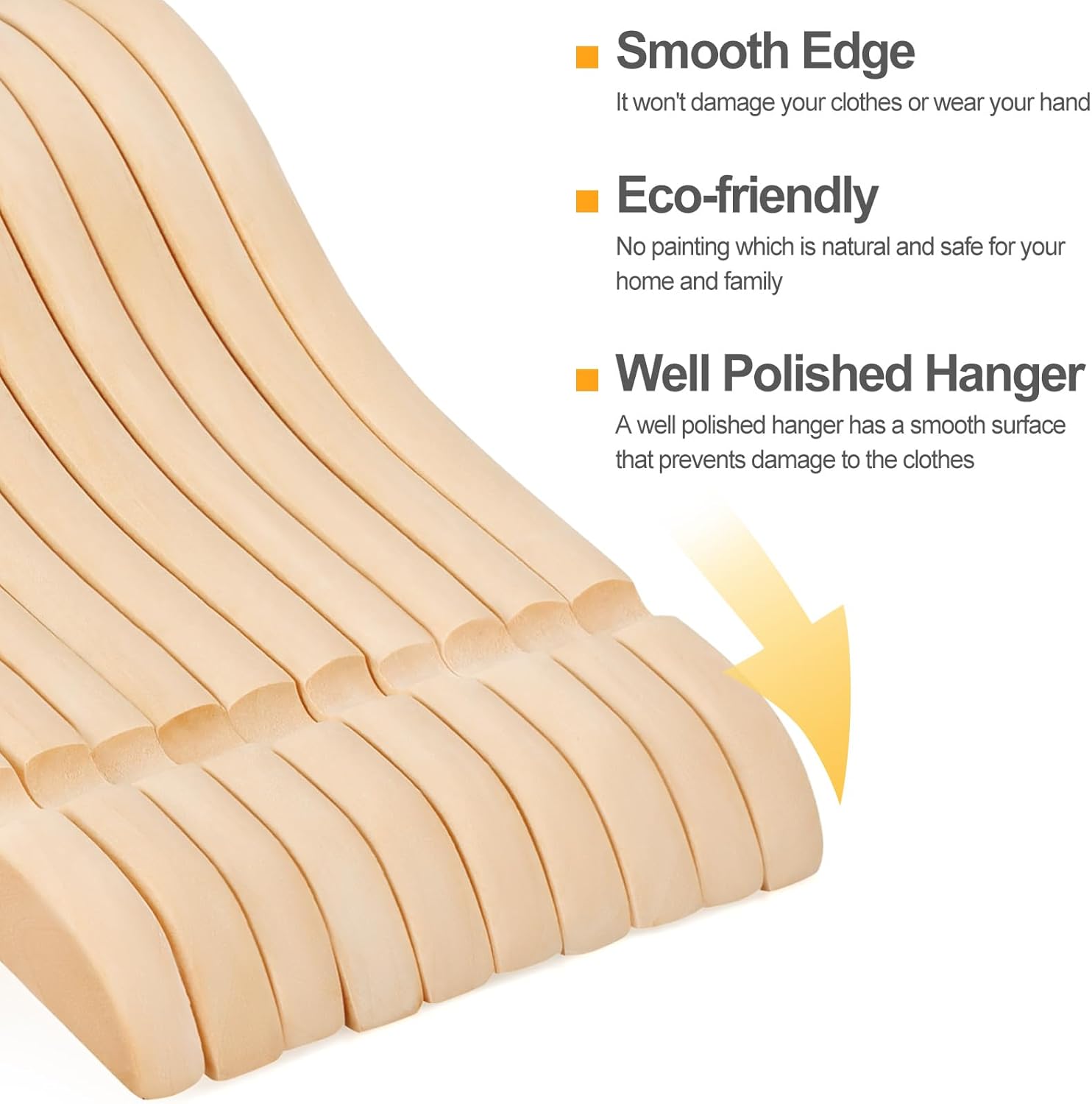 Natural Wood Kids Hangers with - Baby Products avaliação e preço